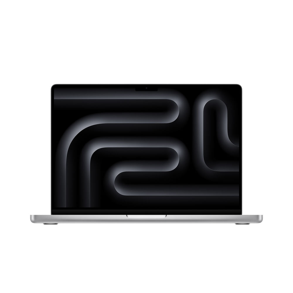 MacBook Pro 14 polegadas, Chip Apple M3 com CPU de 8 núcleos, GPU de 10 núcleos, Memória unificada de 8GB, SSD de 1TB - Prateado